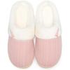 imageNineCiFun Womens Slip on Fuzzy House Slippers Memory Foam Slippers Scuff Outdoor Indoor Warm Plush Bedroom Shoes with Faux Fur LiningPink