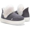 imageNineCiFun Womens Suede Bootie Slippers Warm Fuzzy Slippers with Faux Fur Lining Cozy Memory Foam Indoor House ShoesGrey