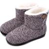 imageParlovable Womens Bootie Slippers Warm Knit Plush Lining Boots Comfortable Memory Foam Slipon Comfy House Shoes Breathable Indoor WinterPink