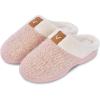 imageParlovable Womens Cozy Memory Foam Slippers Fuzzy Plush Fleece Lining Comfortable House Shoes Slip On Indoor Outdoor AntiSkid Sole WinterPink