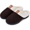 imageParlovable Womens Cozy Memory Foam Slippers Fuzzy Plush Fleece Lining Comfortable House Shoes Slip On Indoor Outdoor AntiSkid Sole WinterRed