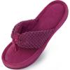 imageParlovable Womens Flip Flop Slippers Memory Foam Slip on Thong Slipper Breathable Cozy Open Toe House Shoes AntiSkid Rubber Sole Sandal Indoor OutdoorPurple