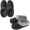 imageULTRAIDEAS Couples Suede Moccasin Memory Foam SlippersMen Size 1112 Women Size 910