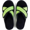 imageULTRAIDEAS Mens Adjustable Sandal Slipper with Memory Foam Summer Cross Strap House SlidesGreen