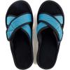 imageULTRAIDEAS Mens Adjustable Sandal Slipper with Memory Foam Summer Cross Strap House SlidesLight Blue