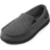 imageULTRAIDEAS Mens Carver Slippers Moc Loafer House Shoes Memory FoamCharcoal Grey