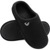 imageULTRAIDEAS Mens Comfy Memory Foam Slippers Indoor House Slippers for Men NonSlipBlack