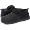 imageULTRAIDEAS Mens Cozy Memory Foam Slippers with Warm Fleece Lining WoolLike Blend Micro Suede House Shoes with Indoor Outdoor Rubber SoleDark Grey