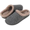 imageULTRAIDEAS Mens Fuzzy Winter Suede Slippers Memory Foam Indoor and OutdoorGrey