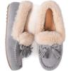 imageULTRAIDEAS Moccasins Women Slippers with Faux Fur Lining Microsuede House Shoes with Memory Foam and Nonslip Rubber Sole for Indoor and Outdoor