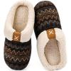 imageULTRAIDEAS Womens Indoor Bedroom Slipper with Memory Foam Gift for Women WoolLike House Shoe with AntiSkid Rubber Sole for LadiesFairisle