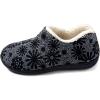 imageULTRAIDEAS Womens Indoor Loafer House Slippers with Memory Foam Ladies Warm Closed Back House Shoes with NonSlip Outdoor Rubber SoleBlack Grey Size 10