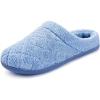 imageULTRAIDEAS Womens Indoor Terry Clog Slipper with Memory Foam SlipOn Ladies Comfy House Shoe with NonSlip Rubber SoleBlue