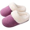 imageULTRAIDEAS Womens Lambhug Comfy Fleece House Slippers Memory Foam Slipon House Shoes Indoor OutdoorPurple