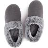 imageULTRAIDEAS Womens Memory Foam House Slippers with Hard Bottom Fur Lined House Shoes with NonSlip Rubber Sole for Indoor ampamp OutdoorBrown Grey