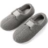 imageULTRAIDEAS Womens Soft Curly Fleece Closed Back Indoor Slippers House Slippers for Women With ElasticGrey