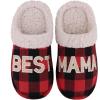 Plush Collar - Best Mama Buffalo Plaid
