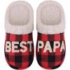 Plush Collar - Best Papa Buffalo Plaid