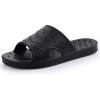 imageshevalues Shower Shoes for Women with Arch Support Quick Drying Pool Slides Lightweight Beach Sandals with Drain HolesBlack