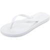 imageshevalues Slim Flip Flops for Women Beach Rubber Shower Shoes Basic Thong SandalsWhite