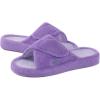 imageshevalues Summer Arch Support Slippers for Women Adjustable Terry Cloth Fuzzy Indoor Slippers Open Toe House ShoesPurple