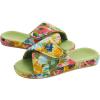 imageshevalues Summer House Slippers for Women with Arch Support Breathable Waffle Cotton Indoor Slippers Slip on Open Toe Home ShoesGreen
