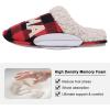 imageshevalues Best Mama Papa House Slippers for Mom and Dad from Daughter Son Memory Foam Indoor Slippers for Women MenPlush Collar  Best Mama Buffalo Plaid