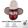 imageshevalues Best Mama Papa House Slippers for Mom and Dad from Daughter Son Memory Foam Indoor Slippers for Women MenPlush Collar  Best Papa Buffalo Plaid