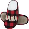 imageshevalues Best Mama Papa House Slippers for Mom and Dad from Daughter Son Memory Foam Indoor Slippers for Women MenSherpa Plush  Best Mama Buffalo Plaid