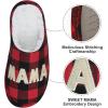 imageshevalues Best Mama Papa House Slippers for Mom and Dad from Daughter Son Memory Foam Indoor Slippers for Women MenSherpa Plush  Best Mama Buffalo Plaid
