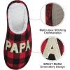 imageshevalues Best Mama Papa House Slippers for Mom and Dad from Daughter Son Memory Foam Indoor Slippers for Women MenSherpa Plush  Best Papa Buffalo Plaid
