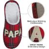 imageshevalues Best Mama Papa House Slippers for Mom and Dad from Daughter Son Memory Foam Indoor Slippers for Women MenSherpa Plush  Best Papa Tartan Plaid