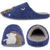imageshevalues Fur Lined Animal Slippers for Kids Cute Girls Boys Unicorn Hedgehog House Shoes Fuzzy Embroidered Indoor Slippers WomenNavy Hedgehog