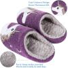 imageshevalues Fur Lined Animal Slippers for Kids Cute Girls Boys Unicorn Hedgehog House Shoes Fuzzy Embroidered Indoor Slippers WomenPurple Unicorn