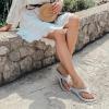 imageshevalues Orthopedic Sandals for Women Arch Support Recovery Flip Flops Pillow Soft Summer Beach ShoesLight Grey