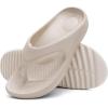 imageshevalues Orthopedic Sandals for Women Arch Support Recovery Flip Flops Pillow Soft Summer Beach ShoesLight Khaki