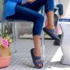 imageshevalues Orthopedic Slide Sandals for Women with Arch Support Pillow Soft Recovery Slip on Sandals Lightweight Summer Cloud Slippers for Plantar FasciitisUpdate Blue