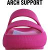imageshevalues Orthopedic Slide Sandals for Women with Arch Support Pillow Soft Recovery Slip on Sandals Lightweight Summer Cloud Slippers for Plantar FasciitisUpdate Electric Pink