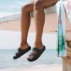 imageshevalues Orthopedic Slide Sandals for Women with Arch Support Pillow Soft Recovery Slip on Sandals Lightweight Summer Cloud Slippers for Plantar FasciitisUpdate Black