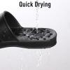 imageshevalues Shower Shoes for Women with Arch Support Quick Drying Pool Slides Lightweight Beach Sandals with Drain HolesBlack