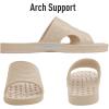 imageshevalues Shower Shoes for Women with Arch Support Quick Drying Pool Slides Lightweight Beach Sandals with Drain HolesLight Khaki