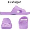 imageshevalues Shower Shoes for Women with Arch Support Quick Drying Pool Slides Lightweight Beach Sandals with Drain HolesPurple