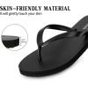imageshevalues Slim Flip Flops for Women Beach Rubber Shower Shoes Basic Thong SandalsBlack