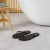 imageshevalues Slim Flip Flops for Women Beach Rubber Shower Shoes Basic Thong SandalsBlack