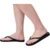 imageshevalues Slim Flip Flops for Women Beach Rubber Shower Shoes Basic Thong SandalsBlack