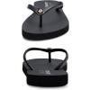 imageshevalues Slim Flip Flops for Women Beach Rubber Shower Shoes Basic Thong SandalsDesigner Black
