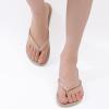 imageshevalues Slim Flip Flops for Women Beach Rubber Shower Shoes Basic Thong SandalsLight Gold