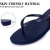 imageshevalues Slim Flip Flops for Women Beach Rubber Shower Shoes Basic Thong SandalsNavy