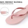 imageshevalues Slim Flip Flops for Women Beach Rubber Shower Shoes Basic Thong SandalsPink