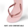 imageshevalues Slim Flip Flops for Women Beach Rubber Shower Shoes Basic Thong SandalsPink